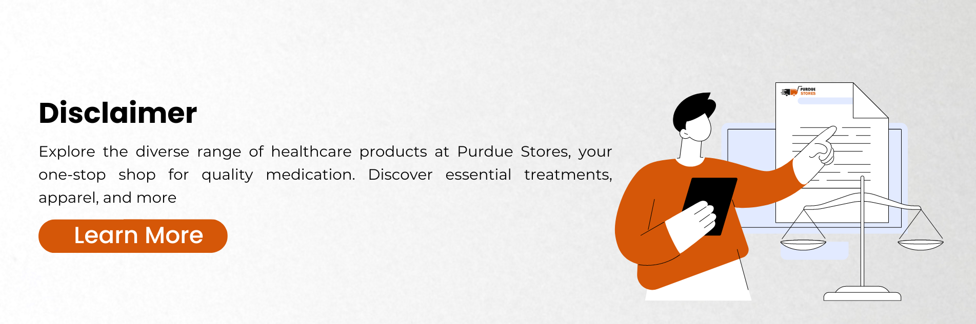 Disclaimer from purdue stores